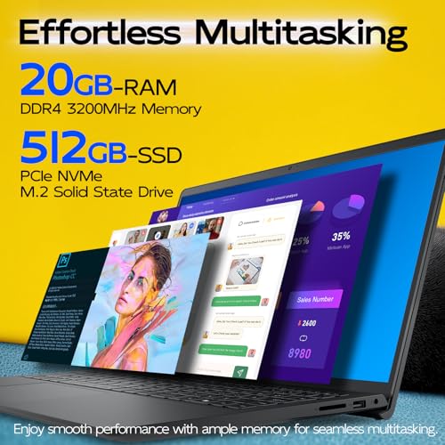 Image of Dell Laptop 15 LDC15250 Touchscreen, Intel i5-1334U(10-Core), 20GB RAM, 512GB SSD, 15.6 FHD Anti-Glare Display for Business & Students, Windows 11 Pro, Windows Copilot