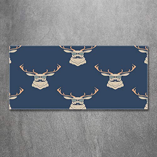 Impression sur verre géante - Tableau déco cerf hipster pour grand salon