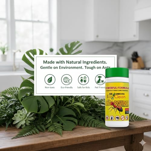 Image of Ecoclean All Ants Repelling Powder - 150g (1, 150 g (Pack of 1)) | Fast Acting, Wall Sticking, Long Lasting Powerful Effect for Home & Garden