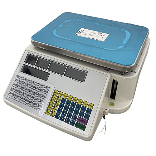 Báscula electrónica comercial digital con impresora y cinco pantallas miniatura 1