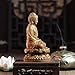 Wooden Sitting Shakyamuni Buddha Statue, Gautama Buddha Statue 6'' High, Buddha Statues for Home Decor, Meditation Buddha Decor, Buda Statues, Bronze