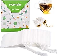 Vista 1 de Numola 100 bolsas de té desechables para té de hojas sueltas, bolsas de té vacías de material natural, bolsa infusora de té, bolsitas infusoras