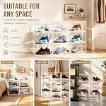 Heavy Duty Acrylic-Look Shoe Box, Size 13, Stack Everyday Footwear Storage - Image 6