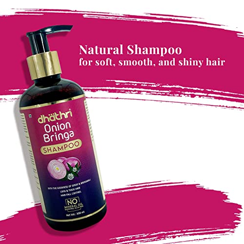 Dhathri Onion Shampoo|Promotes Hair Growth & Controls Hair Fall | Onion Bhringraj Shampoo to Soothe Scalp Irritations & to Prevent Damage to Hair... - Image 3