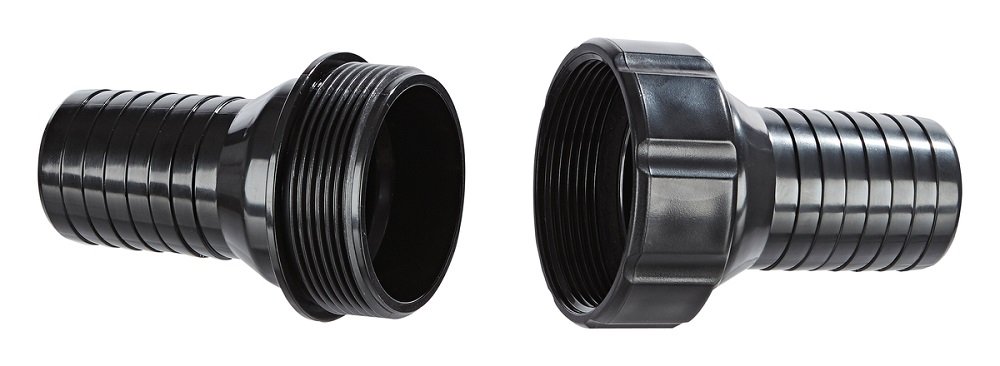 Oase schwarz Spiralschlauch 1 1/2", 10 m & Schlauchverbinder Schläuche & Verbinder, Schwarz, Länge 16 cm,Durchmesser-6,5 cm