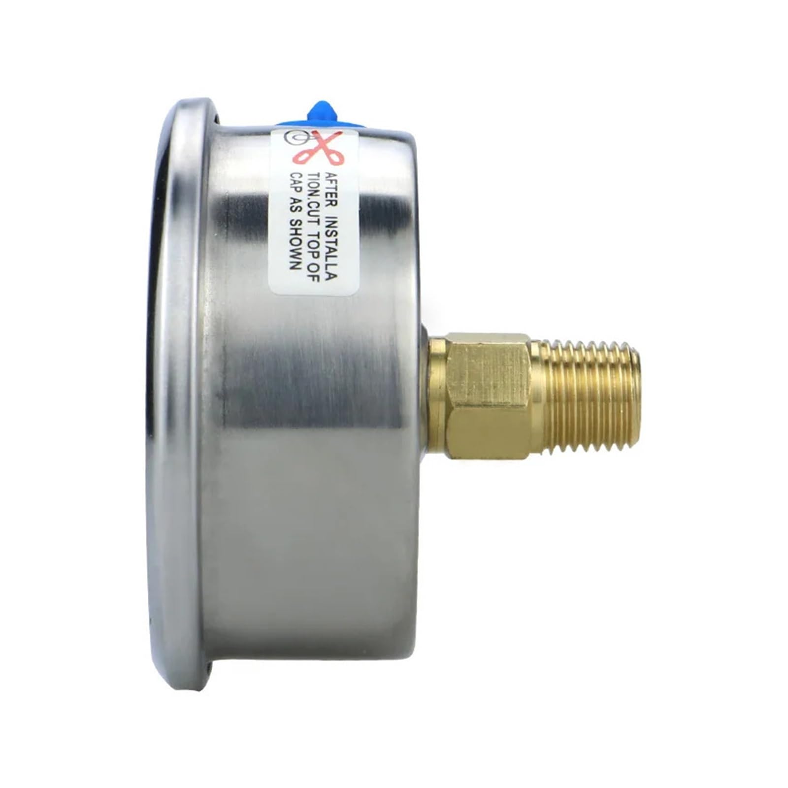 Manómetros de presión de 60 mm con conexión axial Trasera -1-0-600 Bar, presión de Aceite, presión de Agua, manómetro neumático hidráulico de Gas (Color: BSP(G) 1-4, tamaño: 0-6 Bar)