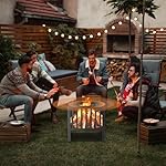 16-Inch Square Steel Grating Fire Pit in Black - Portable and Durable,Perfect for Backyard, Camping, and Bonfire Gathering Outdoor - Image 2