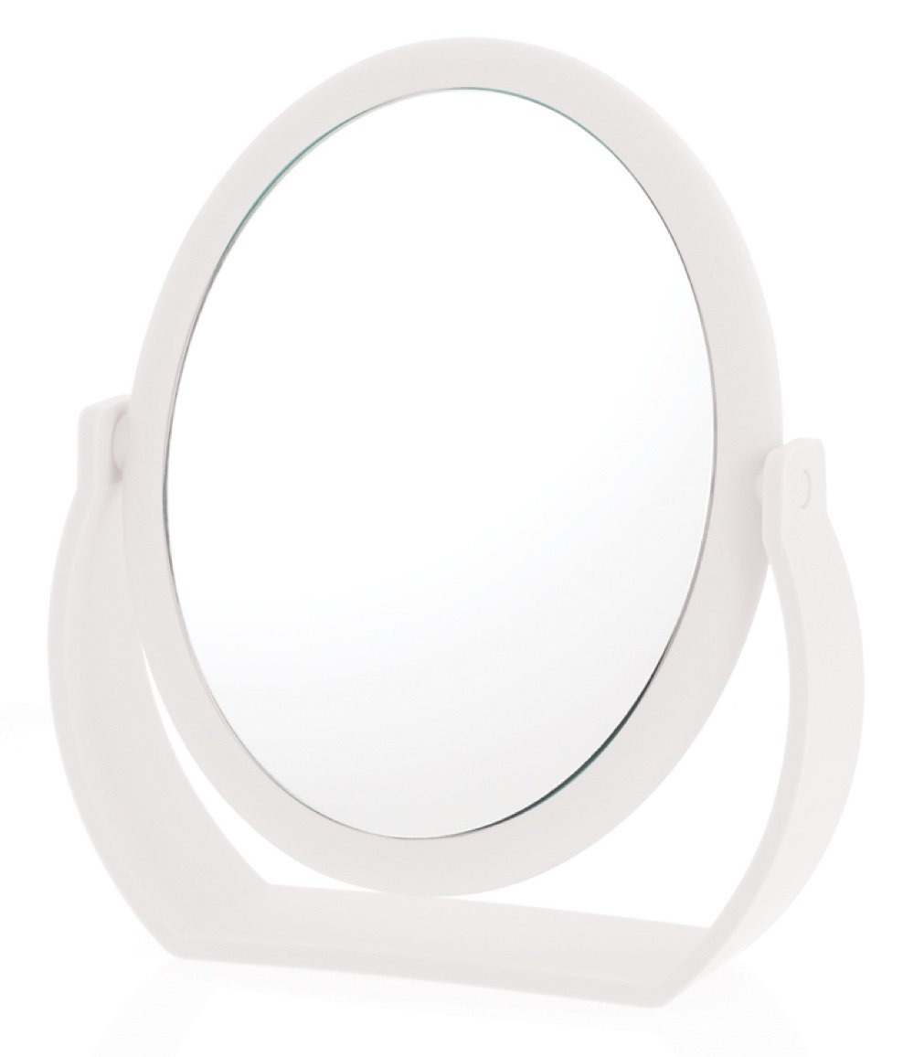 Danielle 7X Soft Touch Oval Vanity Mirror, White (D1068WT)