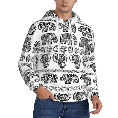 Sweat à capuche éléphant en polaire homme chaud et confortable