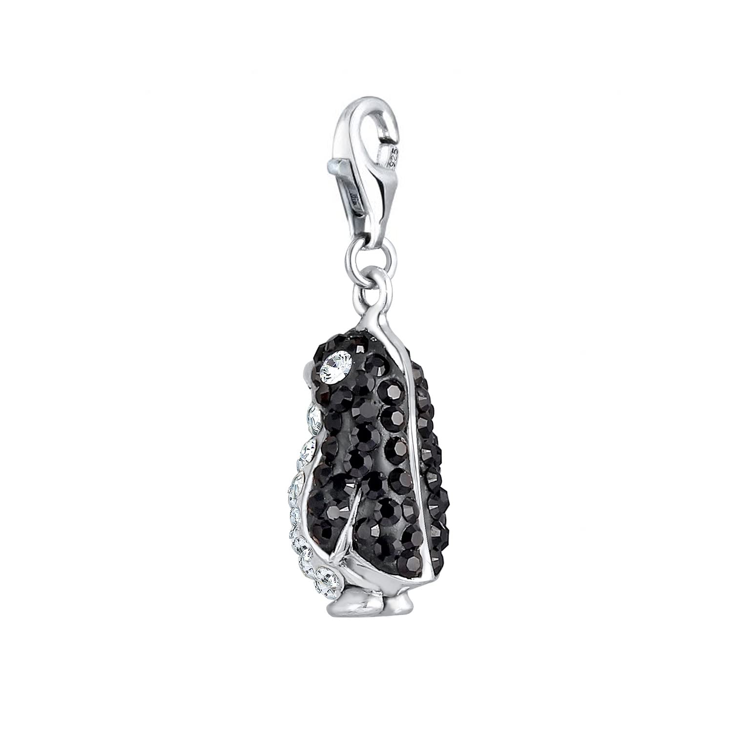 Nenalina Pinguin Karabiner Charm Anhänger Bettelarmband 925 Silber