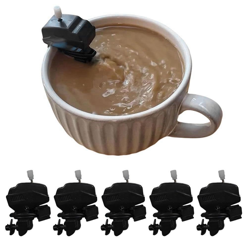 Bootsmotor Kaffee-Rührer 2 Stück - Lustiges Gadget Für Kaffeeliebhaber Mit Edelstahl-Clip