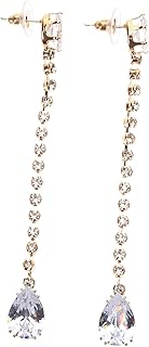 1 Par De Brincos De Gota De Água Brincos De Zircão Brincos De Joias Femininas Brincos Femininos Brincos Cz Brincos De Corrente Para Mulheres Brincos De Gota Longos Brincos