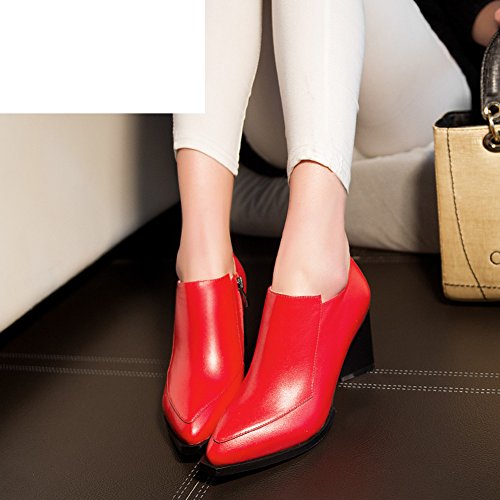 Chaussures à Talons Hauts Cuir Souple et Confortable pour Longue Marche
