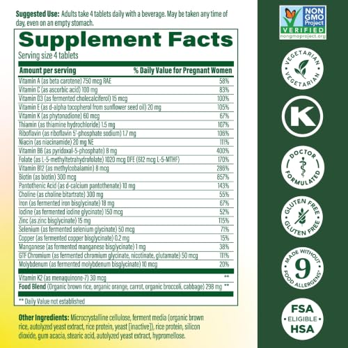 MegaFood Baby & Me 2 Prenatal Vitamins