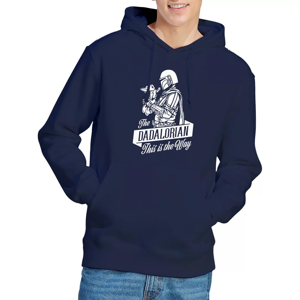 Star Wars Father'S Day The Dadalorian Mandalorian Unisex Hoodie, Navy, Large
