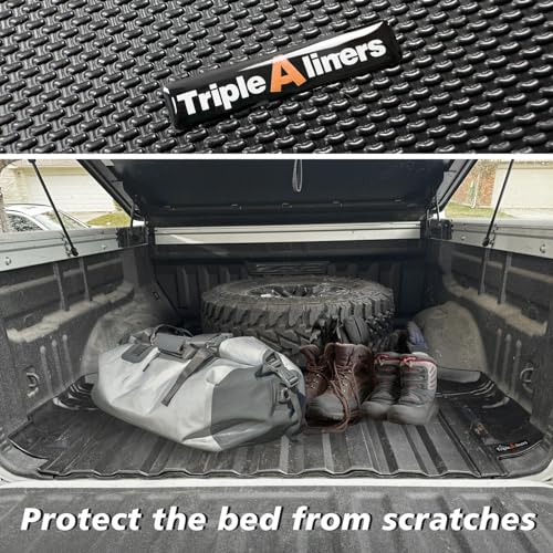 Image of TripleAliners Truck Mat Compatible with 2015-2022 Chevy Colorado /GMC Canyon 5FT Accessories, Truck Bed Mat Heavy Duty Custom Fit All Weather Protection TPE Pickup Liner
