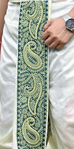 Image of Men's Ready to Wear Pant System MARWADI Embroidered Dhoti for Marriage, Party, Pooja, Festival etc. (GC009)