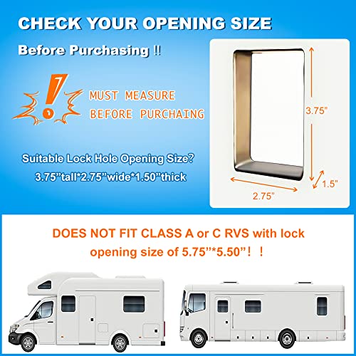 Haihuang Rv Keyless Entry Door Lock,Rv Lock Entry,All Metal Lock,Now Fully Sealed Electricals!Will Only Fit 2.75'' X 3.75'' Hole,Rv For Travel Trailer Camper, Black (Cz001) #TOP1