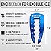 Ball Badge HeightRight Adjustable Golf Tee Height Tool – Precision Tee Height Setter for Consistent Swings, Durable Aluminum Design, Easy-to-Use Golf Training Aid (Blue)