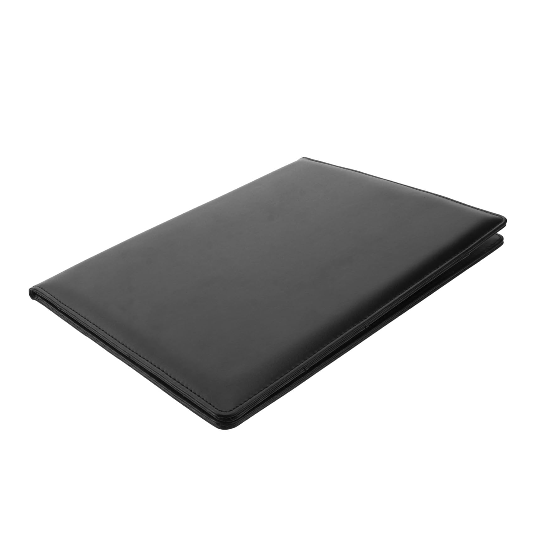 Portfolio in Pelle Pu A4 Nero, Organizer Documenti Elegante con Writing Pad | Festa Scuola Decor, Cartellina Presentatore, Porta Documenti Pelle per Casa e Uso Professionale