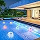 IXYHKB Solar Schwimmende Poolbeleuchtung, 2 Stück Pool Zubehör Teichbeleuchtung, Solar Schwimmkugel Wasserdicht Pool Licht, LED Beleuchtung Multifarbige Deko für Pool, Teich, Außen Garten Blumen