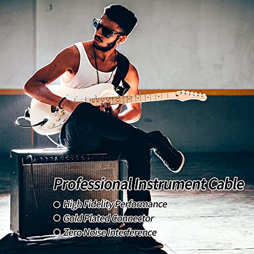 Sound Harbor Guitar Cable, Instrument Cable, Electric Bass Guitar Cable 6.5 Feet #TOP2