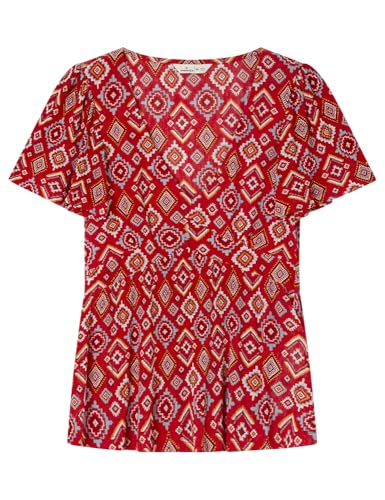 Springfield Nueva Camisa De Estructura con Bordado De Árboles, Rojo, XL