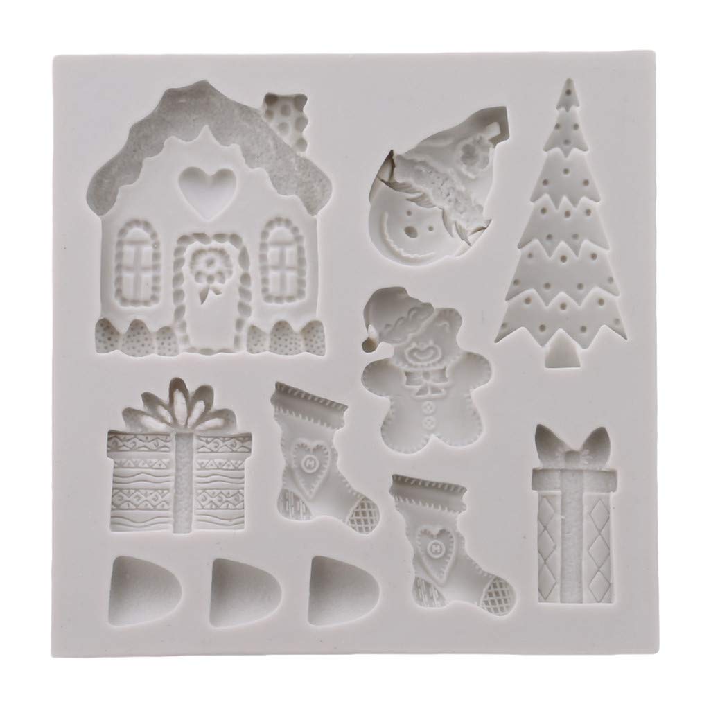 WEILYDF Christmas Cake Mold Silicone Fondant Chocolate Mould Cake Soap Decoration Tool DIY Baking Supplies Kitchen Accessories