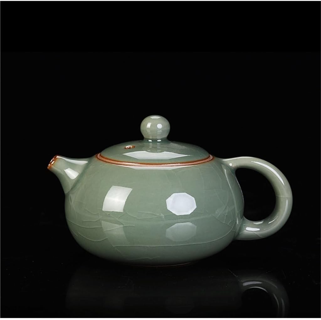Teapot Ceramic Teapot Ru Kiln Teapot Ceramic Teapot Kung Fu Tea Set Tea Maker Teapot Single Teapot Tea Sets (Blue B)