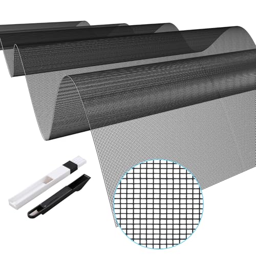 AYSOW 500x150cm Rouleau Moustiquaire Fibre,Grillage Plastique Maille Ultra Fine Rouleau Toile Moustiquaire, aux Portes et Fenêtres du Salon,Découpable Lavable &...