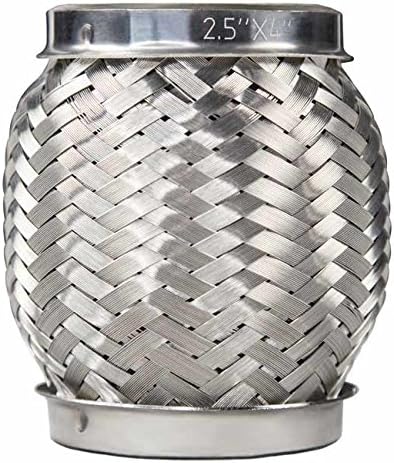 Verocious Motorsports Stainless Steel Exhaust Flex Pipe w/Interlock Liner - 1.75" ID x 4" Long