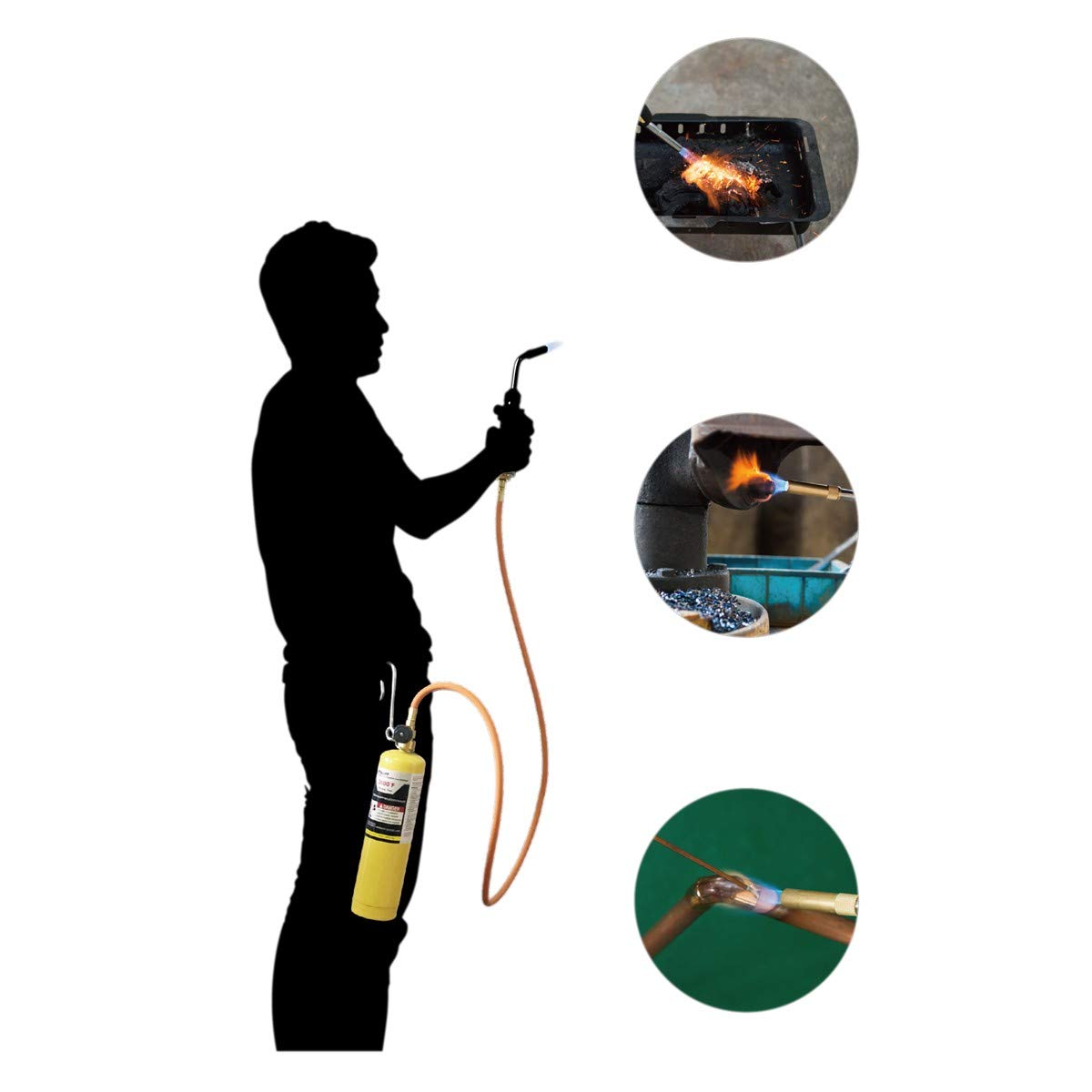 Peukerty Lasoortslang CGA600 1.5M (5Ft) slang en voor MAPP Torch Extension Kit