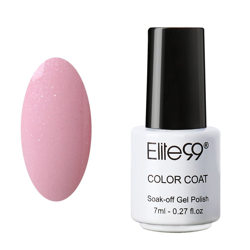 Elite99 Soak Off UV LED Color Gel Polish Lacquer Nail Art Manicure 7ml 1327 Pearl Light Pink