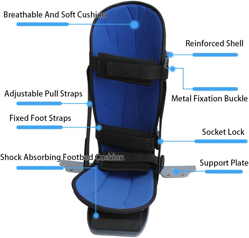 Universal Fracture Walking Boot for Ankle Sprains and Fractures, Orthopedic Immobilization Splints for Post-Surgical Foot with Sole Support,M