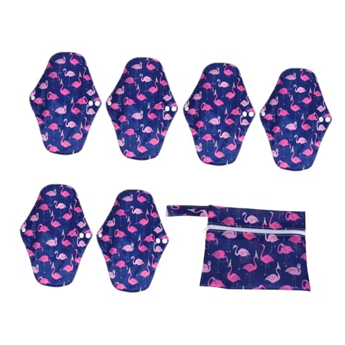 ELAYARD Compresas Sanitarias Lavables con Fibra Bambú con Bolsa Absorbentes y Reutilizables para Mujer Protección y Cierre Seguro para Menstruación