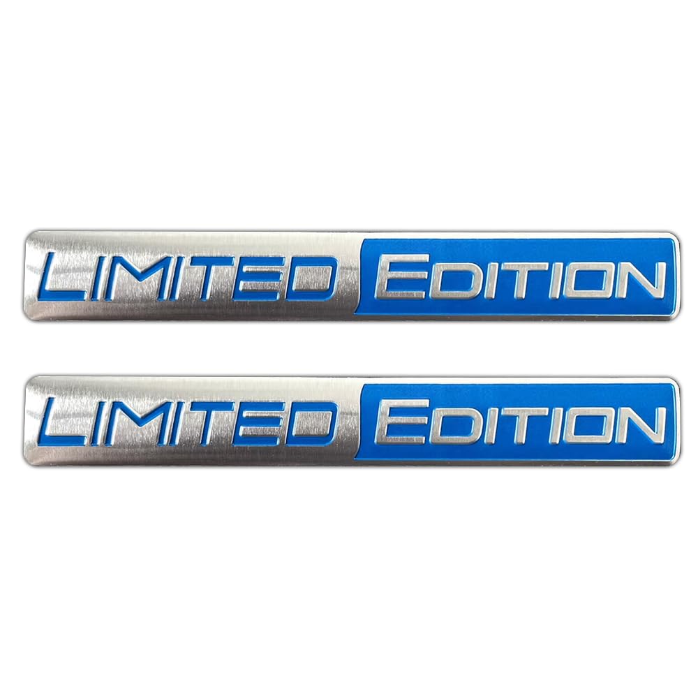 WENINETIES 2PCS Metal 3D Car Body Badges Sticker for Nissan Qashqai J10 J11, Trunk Fender Emblem Decal Accessorie,Emblem Logo Sticker Decoration Sticker,Silver-Blue