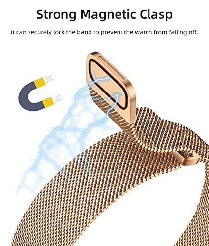 Image of Magnetic Band Compatible for Apple Watch Bands Women Men 40mm 38mm 41mm 42mm 46mm 44mm 45mm 49mm, Stainless Steel Mesh Metal Sport Strap Wristband iWatch Series 11 10 9 8 7 6 5 4 3 2 1 SE Ultra