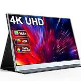 UPERFECT Monitor Portátil 4K, Pantalla Móvil 15,6 Pulgadas con Contraste de 1200:1 100% Adobe sRGB 3840 * 2160 UHD Pantalla para Laptop PC PS4 PS5 Xbox Switch Raspberry Pi Teléfono Celular