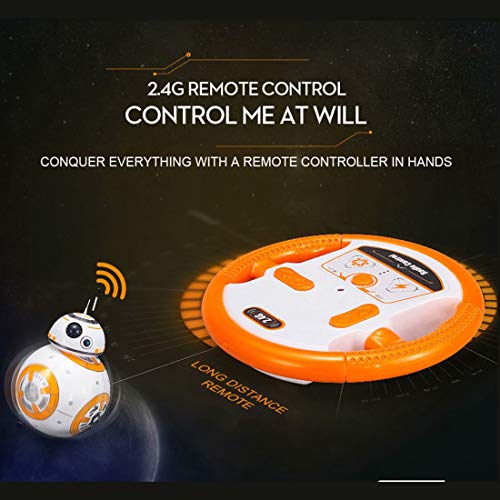 8-Inch 2.4G RC BB-8 Rolling Astromech Droid Remote Control Robot SW - The Rise of Skywalker Action Figure Ball Toys with Music Sound Box