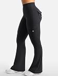 YEOREO CoreFlex Women Workout Flare Leggings with Pockets Hidden Scrunch High Waisted Cargo Gym Yoga No Front Seam Leggings