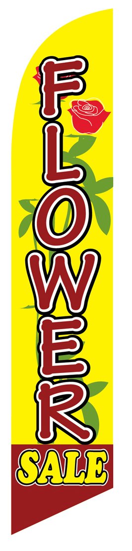 Flower Sale (new) Feather Banner Swooper Flag -No Wind Required- Replacement FLAG ONLY