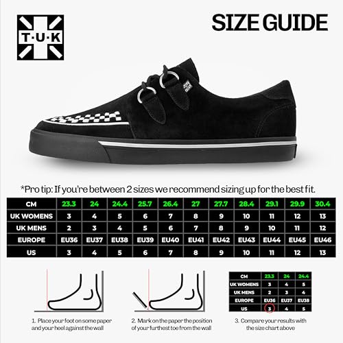 Image of TUK Suede Creeper Sneaker Shoes for Women and Men, D Ring Lace Up Shoes