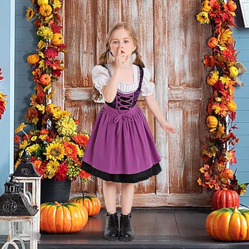 Vestido Oktoberfest de criada con delantal clásico y corpiño ajustable 2