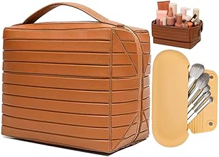 Juego de bolsas de maquillaje de viaje abiert...