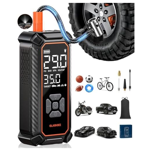 OlarHike Cordless Tire Inflator Portable Air Compressor, Air Pump for Car Tires, SUV, Pickup Truck, Bike, Motorcycle, Balls, Electric Pump with LED Light, Digital Pressure Gauge&Auto Shut-Off