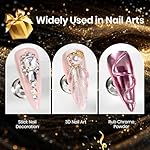 Beetles 3D Gel Nail Art, 1Pcs 15ml Sculpting Gel 3 in 1 Clear No Wipe Nail Polish Rhinestone Art Glue for Nail Gems Diamond Jewelry U V LED Lamp Needed DIY Home Salon Christmas Nails Gifts for Women - Image 2