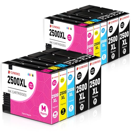 CLYWENSS PGI-2500XL Druckerpatronen Kompatibel mit Canon 2500XL PGI-2500 XL Multipack für Maxify MB5150 MB5050 MB5450 MB5455 iB4150 iB4050 MB5000 MB5155 MB5100 MB5350 MB5300 MB5400 Patronen 10er-Pack