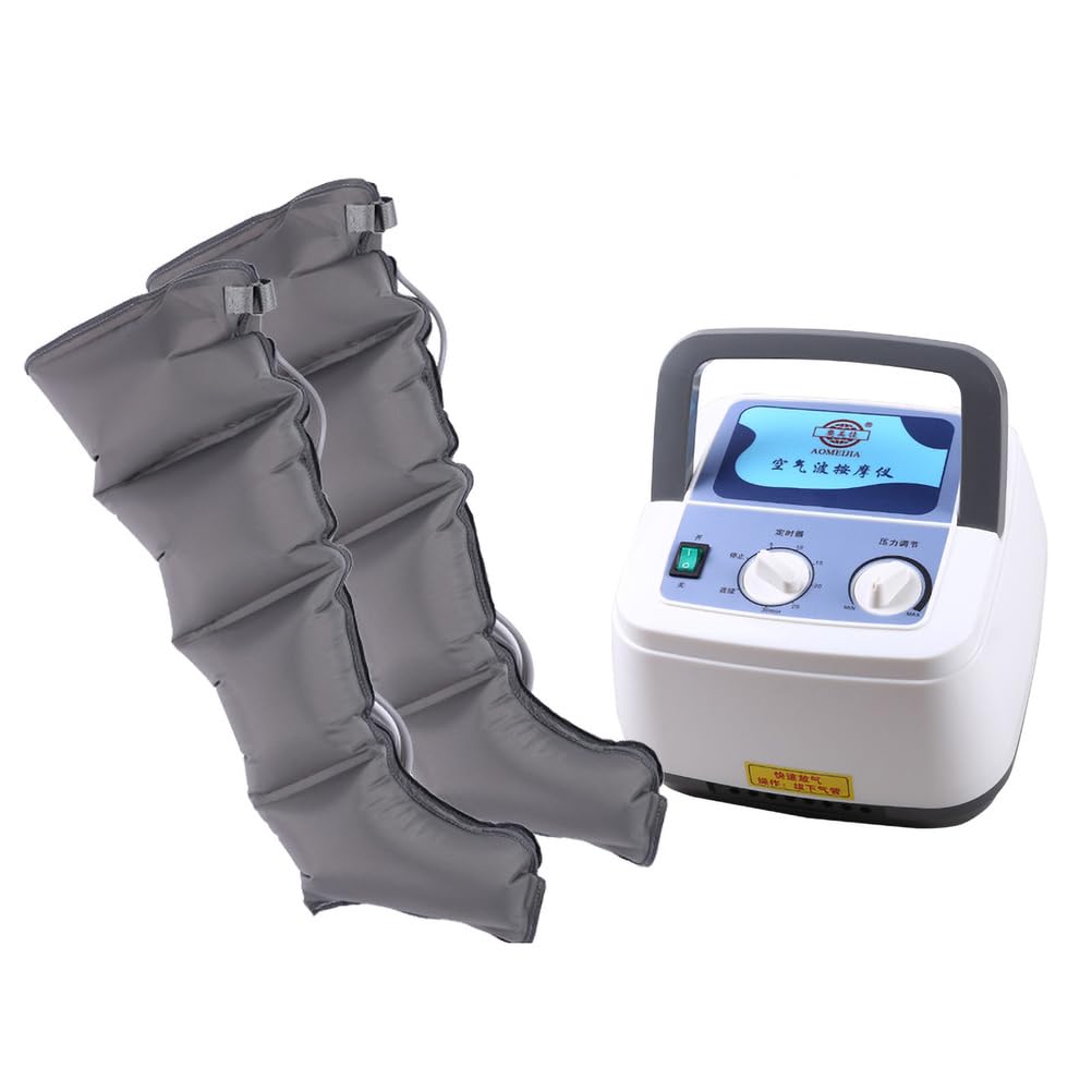 Massaggiatore Drenante, Massaggiatore Elettrico A Compressione d'Aria A 4/6/8 cavità, per Rilassare Muscoli, Trattamento delle Vene Varicose, Fasciature per La Circolazione,4 Cavity,2 Legs