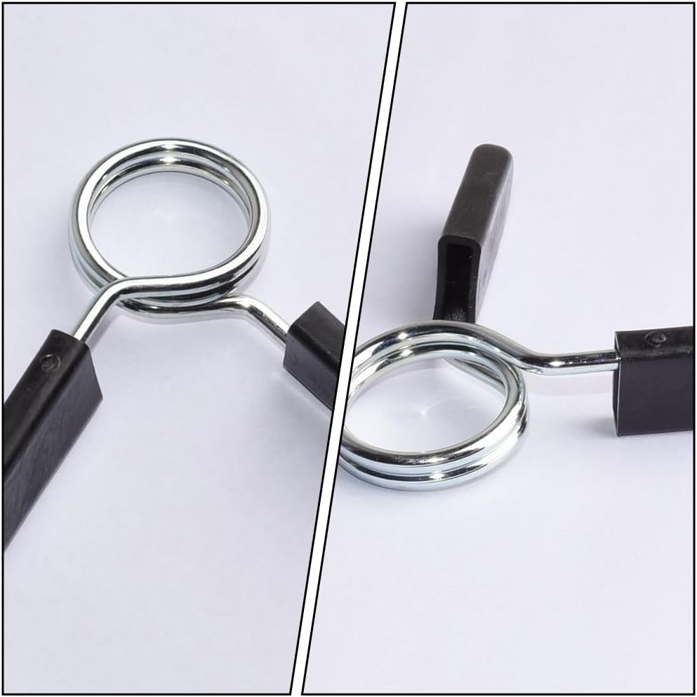 VANZACK 6Pcs Barbell Clamps Dumbbell Spring Clip 1 Inch Spring Collar Clip Weight Bars Dumbbell Spring Clips Fitness Weightlifting Buckle for Strength Gym Accessory