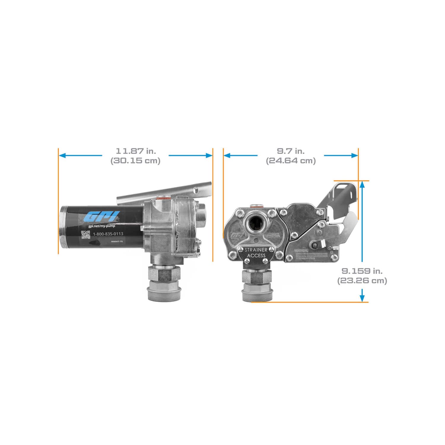 GPI - M-180 Series Fuel Transfer Pump, Pump Only, 18 GPM, 12 Volt (110300-7)